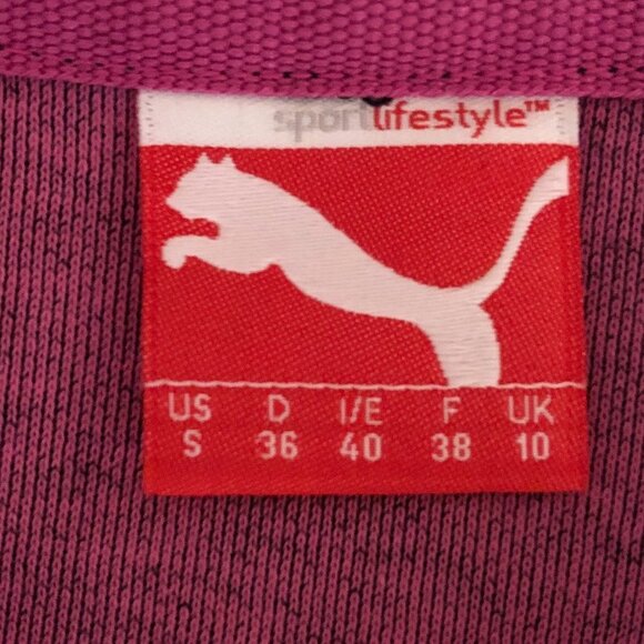 Puma Rudolf Dassler Sport Athletic Running Hooded Top Black w Pink Sz S NWOT - Picture 6 of 7